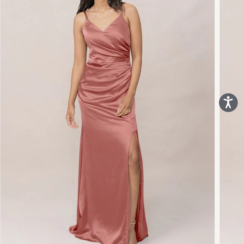 Revelry Rory Satin Dress - Desert Rose Size 12 - Never worn!